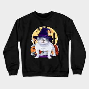 French Bulldog Happy Halloween Witch Pumpkin Crewneck Sweatshirt